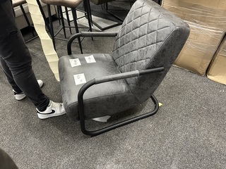 4x Fauteuil Joep Antraciet